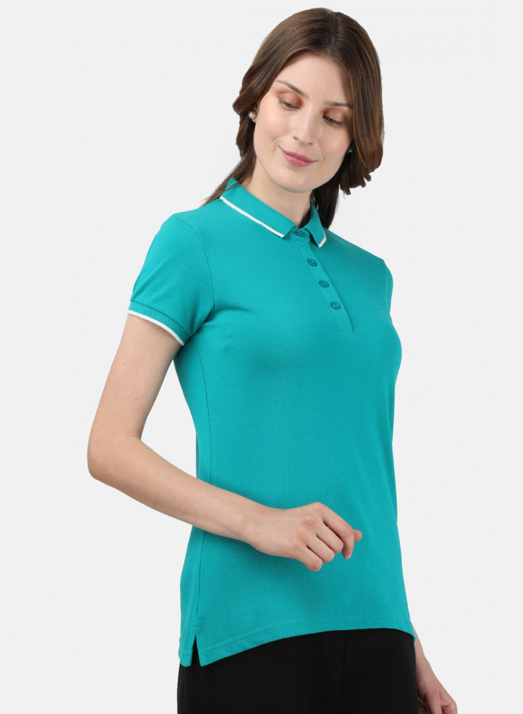 Womens Blue Plain T-Shirt