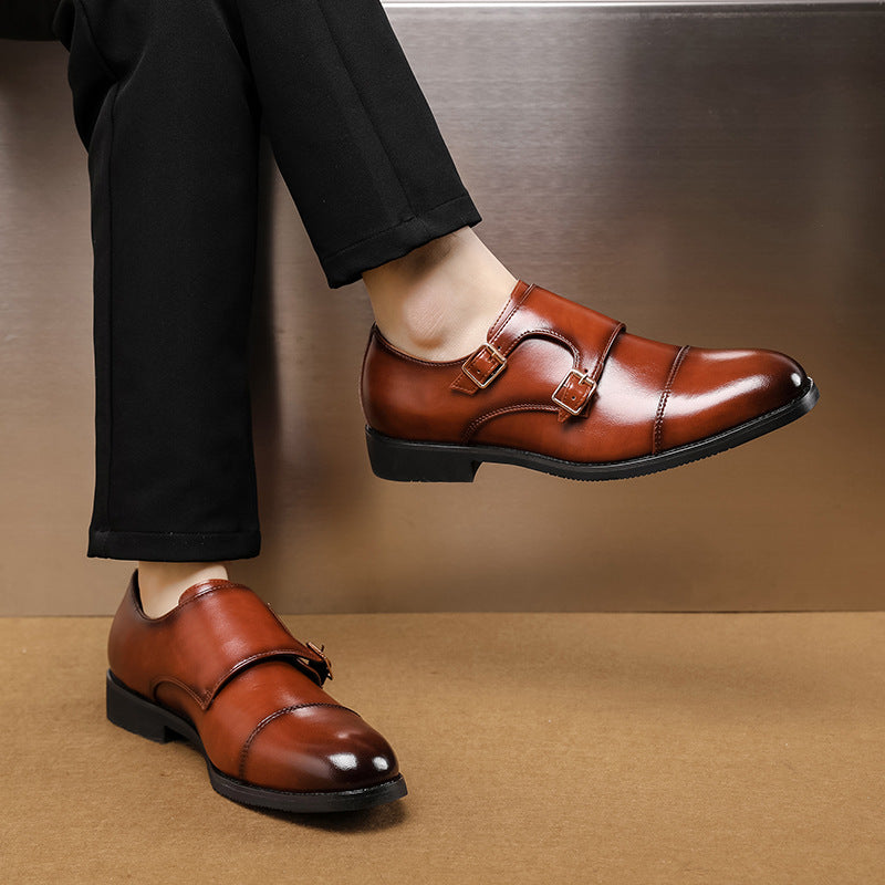 Men's Large-size Retro Business Leather Shoes