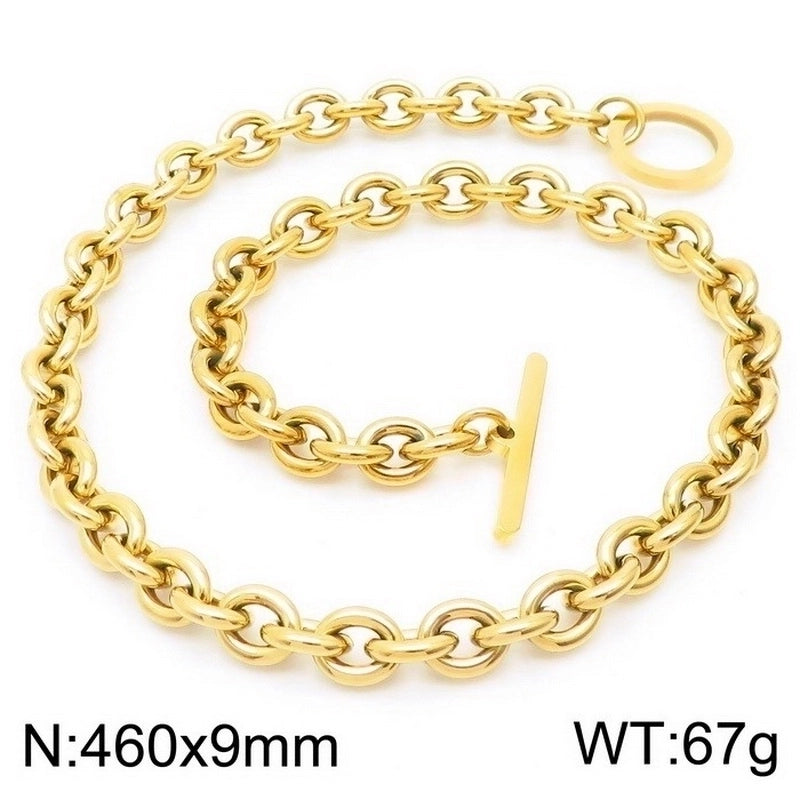 Fashion Geometric Titanium Steel 18K Gold Plated Plating Stainless Steel Jewelry Sets