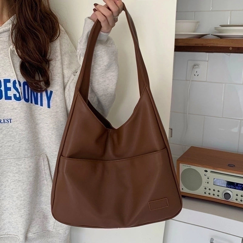 Women's Large All Seasons Pu Leather Basic Tote Bag