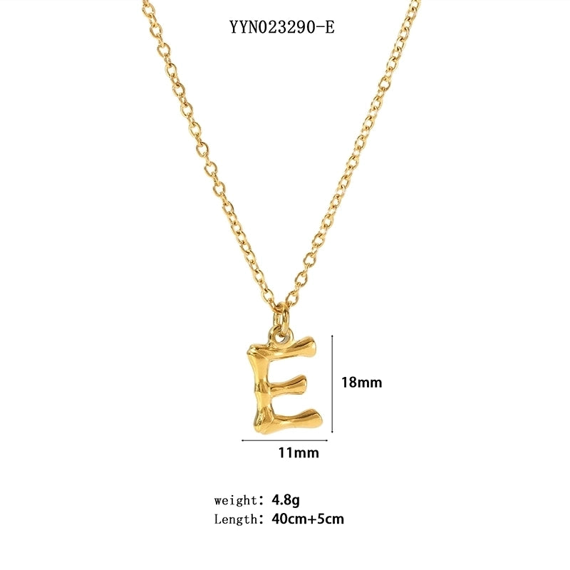 304 Stainless Steel 18K Gold Plated Minimalist Plating Letter Sweater Chain