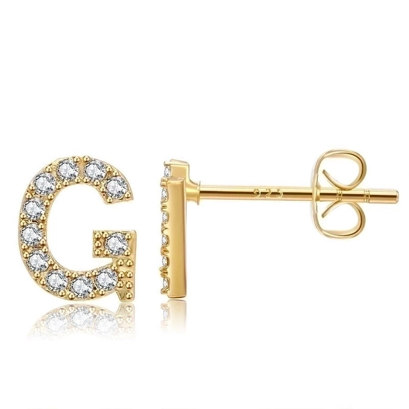 Ethnic Style Letter Copper Earrings Ear Studs