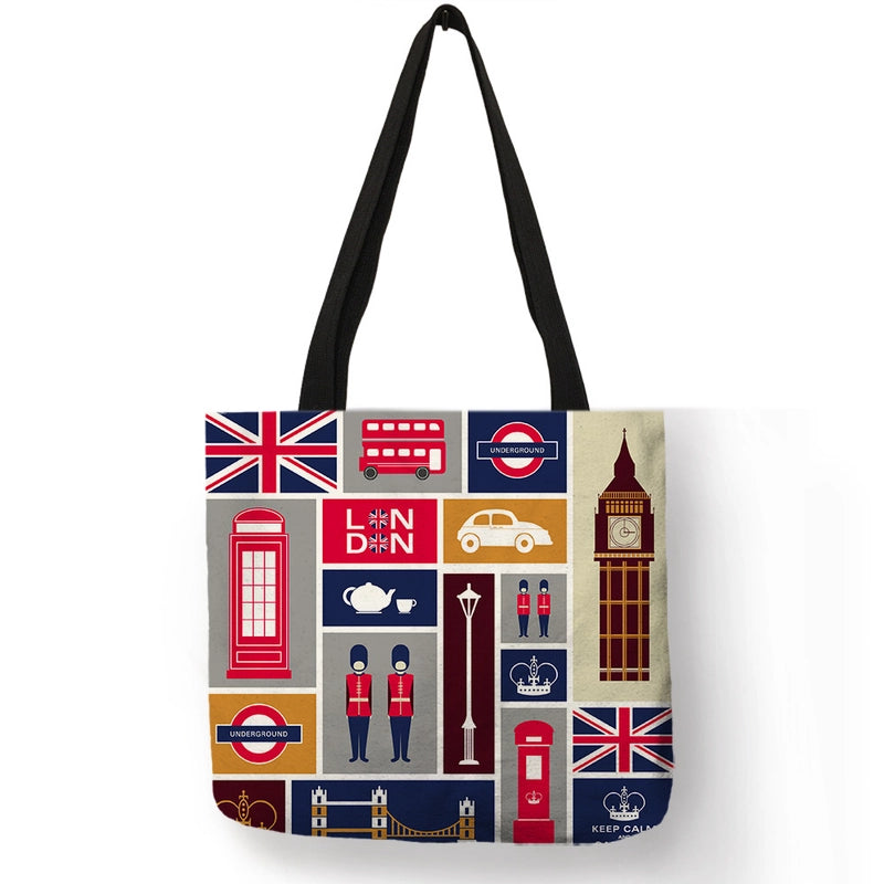 Women's Medium Polyester Printing Basic Classic Style Square Open Shoulder Bag