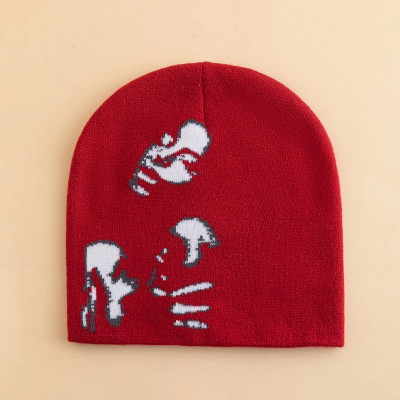 Unisex Modern Style Classic Style Human Face Eaveless Wool Cap