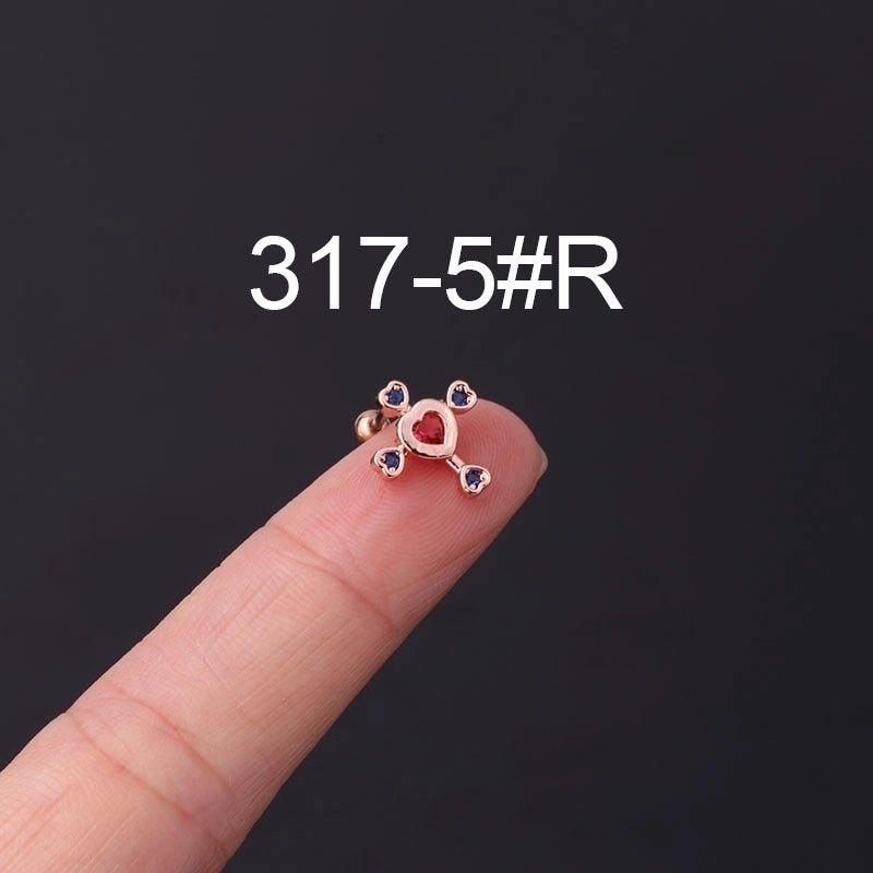 Ear Cartilage Rings & Studs Geometric Copper Plating Artificial Gemstones