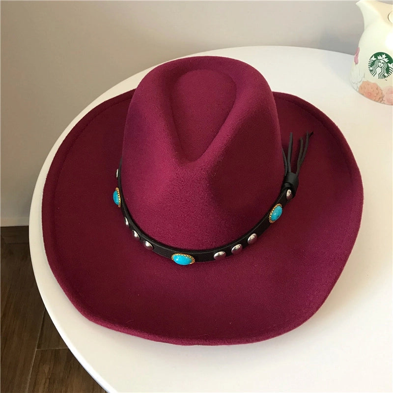 Men's Pastoral Skull Crimping Fedora Hat