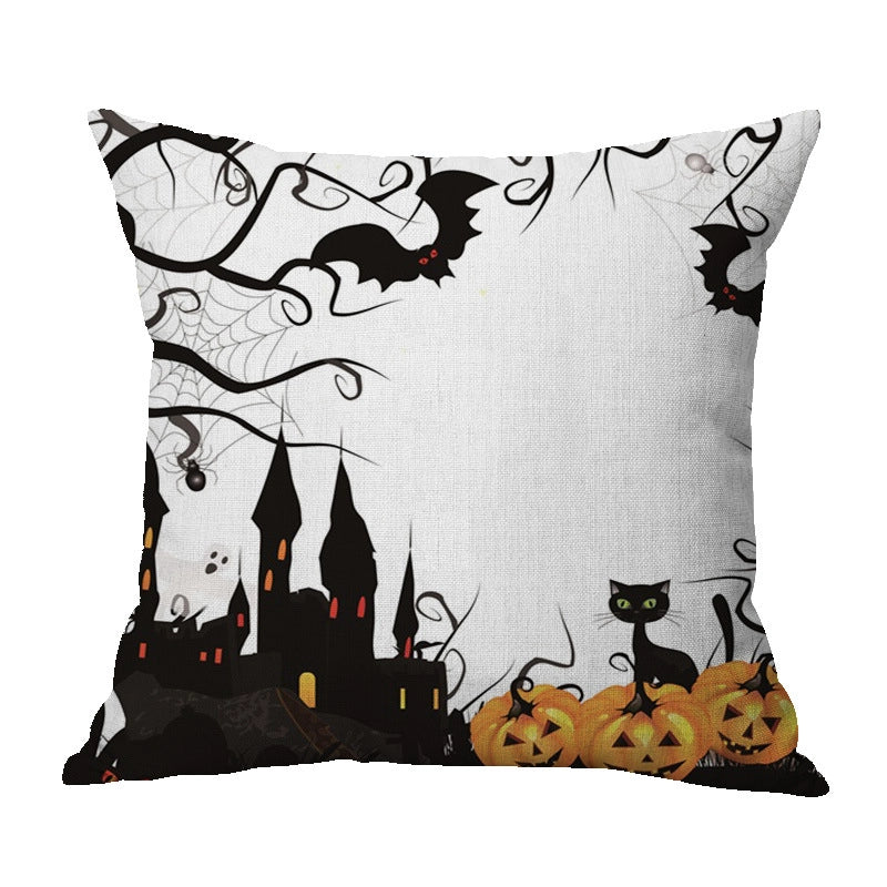 Halloween Punk Skull Linen Pillow Cases Couch & Sofa Decor