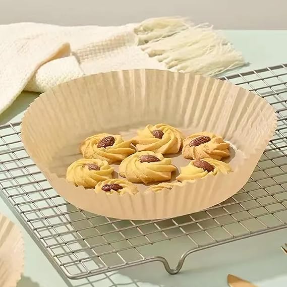 Air Fryer Pad Paper. Air Fryer Liners 100 Pcs- Non-Stick