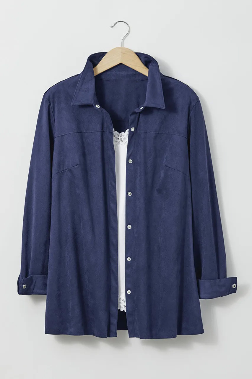 Faux Suede Big Shirt