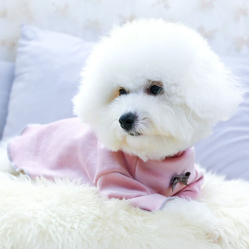 Bowknot Velvet Dog Clothes