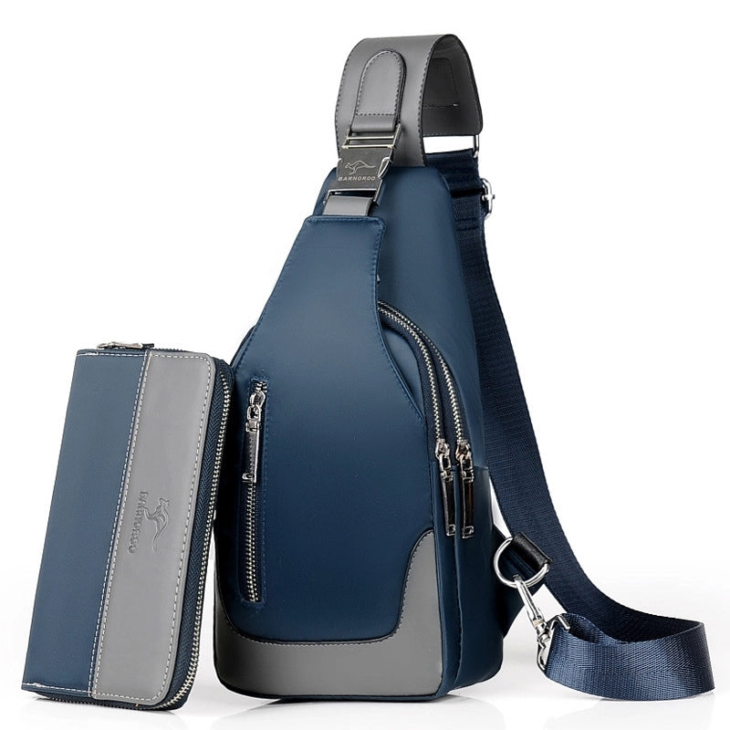 Men's Classic Style Sports Solid Color Oxford Cloth Waist Bags
