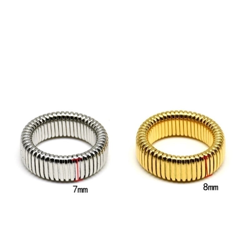 Minimalist Solid Color Titanium Steel 18K Gold Plated Plating Rings