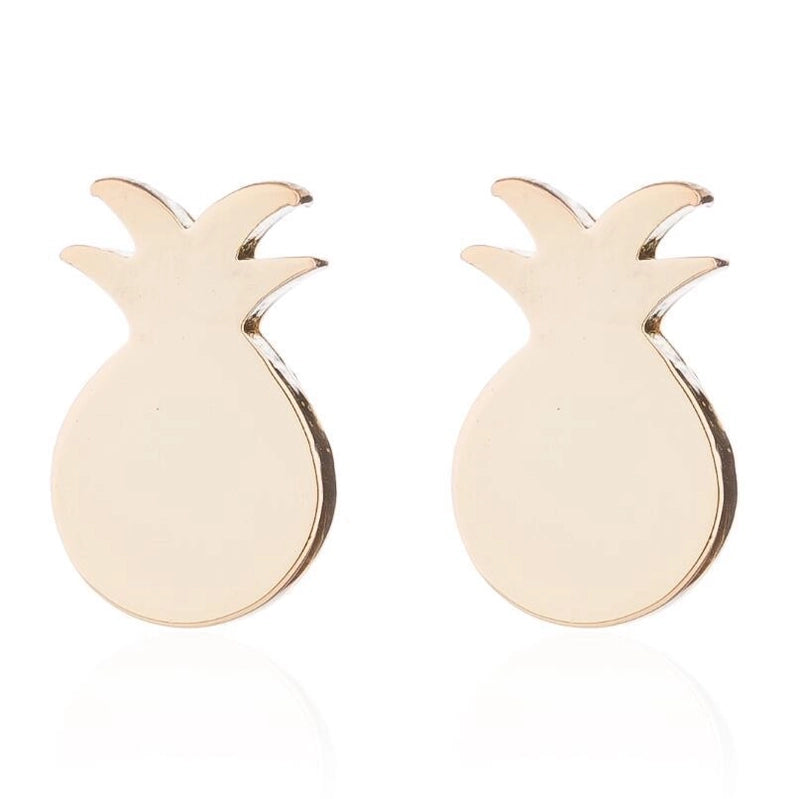Minimalist Letter Cat Elephant Stainless Steel Plating Hollow Out Ear Studs 1 Pair
