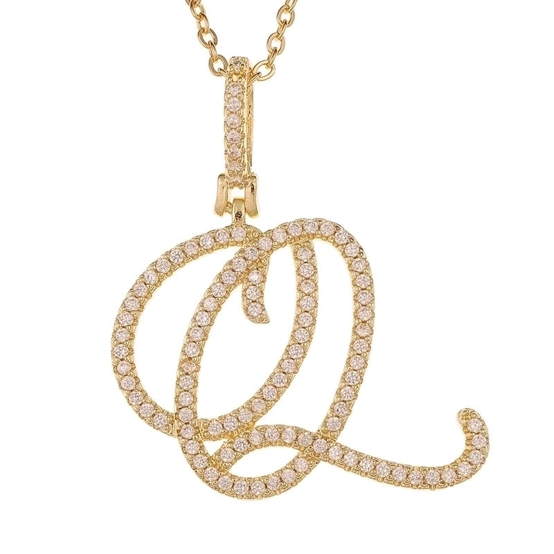 Zircon 26 English Letter Pendant Copper Necklace