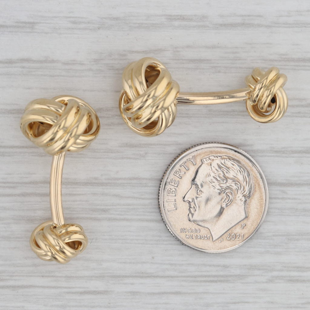 Knot Work Cufflinks 18k Yellow Gold Men's Suit Accessories