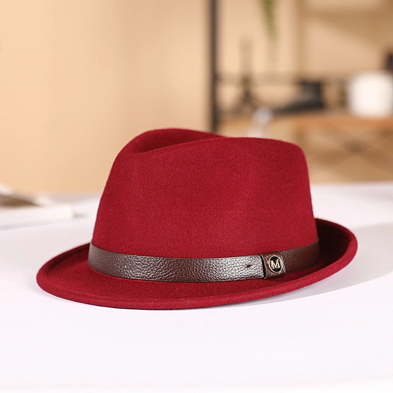 Hat Autumn And Winter Pure Wool Bowler Hat Woolen Retro   Hat Roll Along Felt Hat