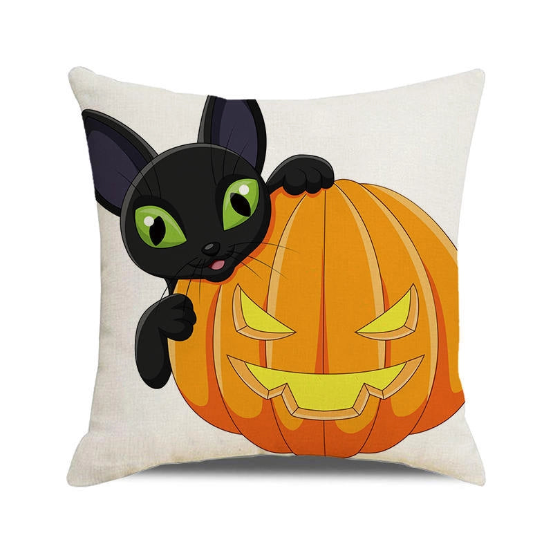 Halloween Cartoon Style Letter Dog Cat PP Cotton Couch & Sofa Decor