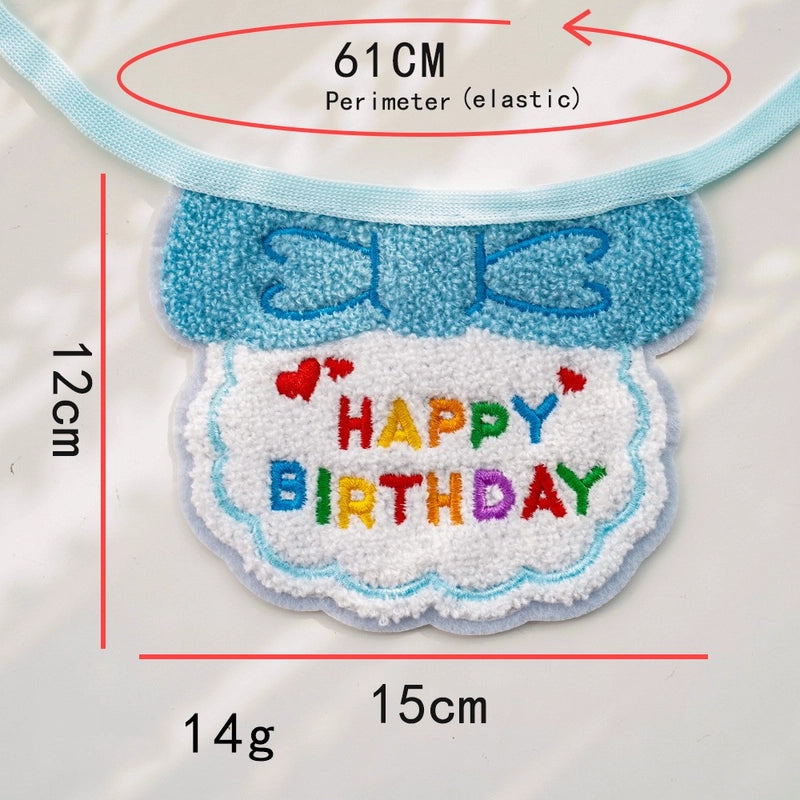Cute Polyester Letter Pet Saliva Towel Pet Hat