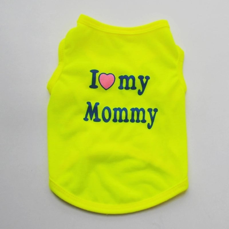 Casual Cotton Letter Pet Clothing