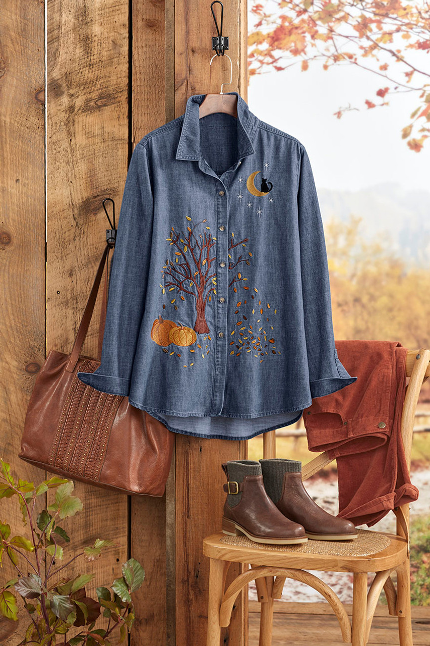 Fall Festival Denim Shirt