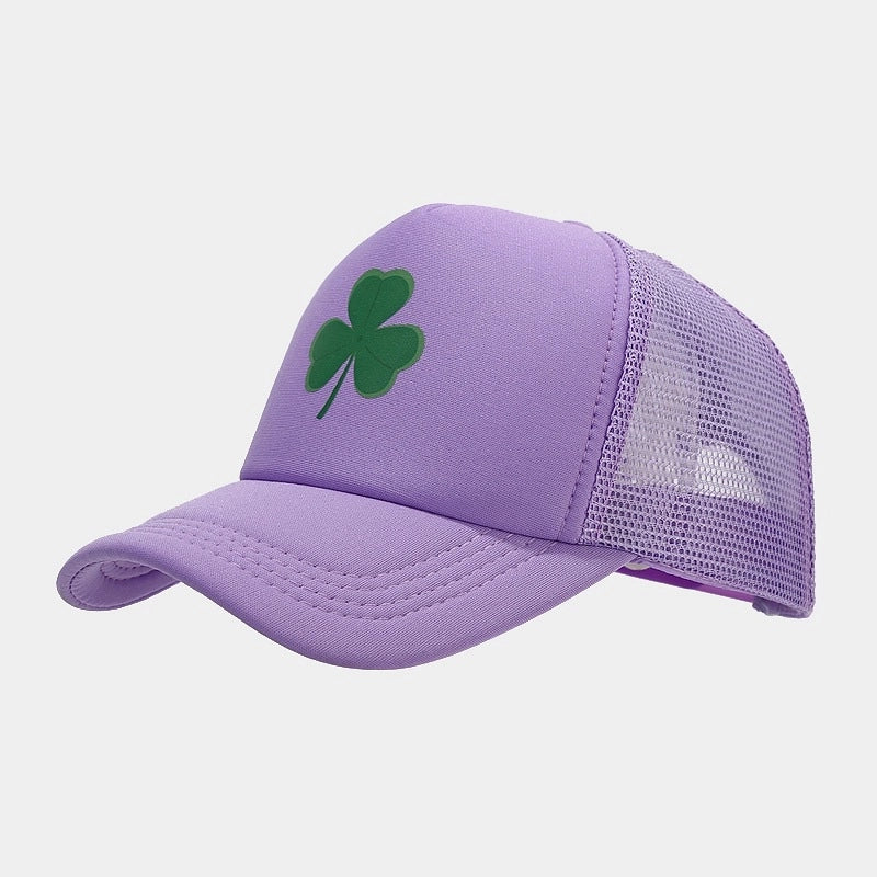Popular Clover Pattern Spring And Summer Breathable Quick-drying Cap Outdoor Sunshade Sunscreen Mesh Baseball Cap