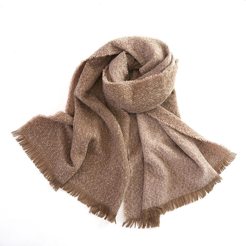 Women's Minimalist Classic Style Color Block Polyester Scarf