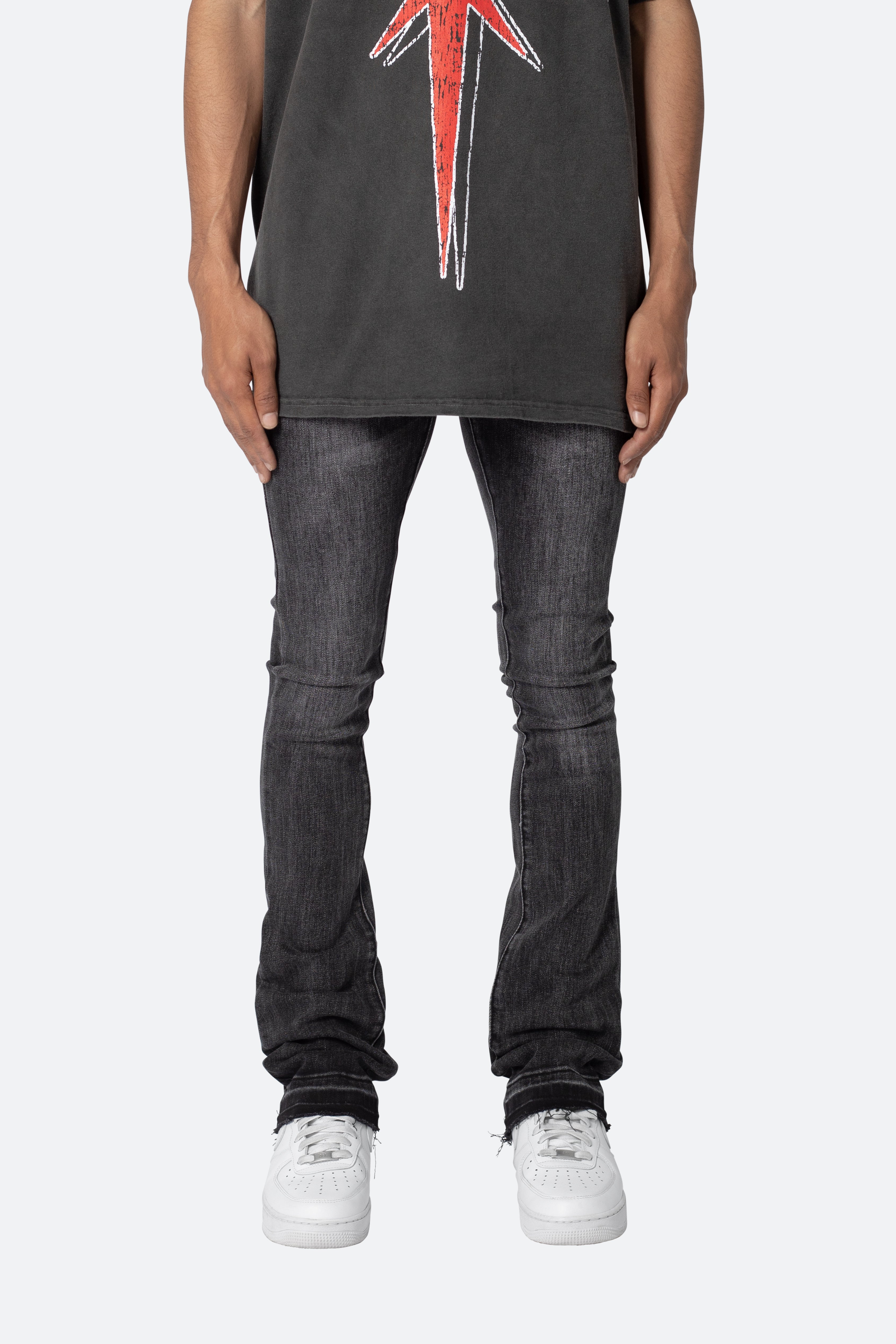 X514 Skinny Stacked Denim - Washed Black