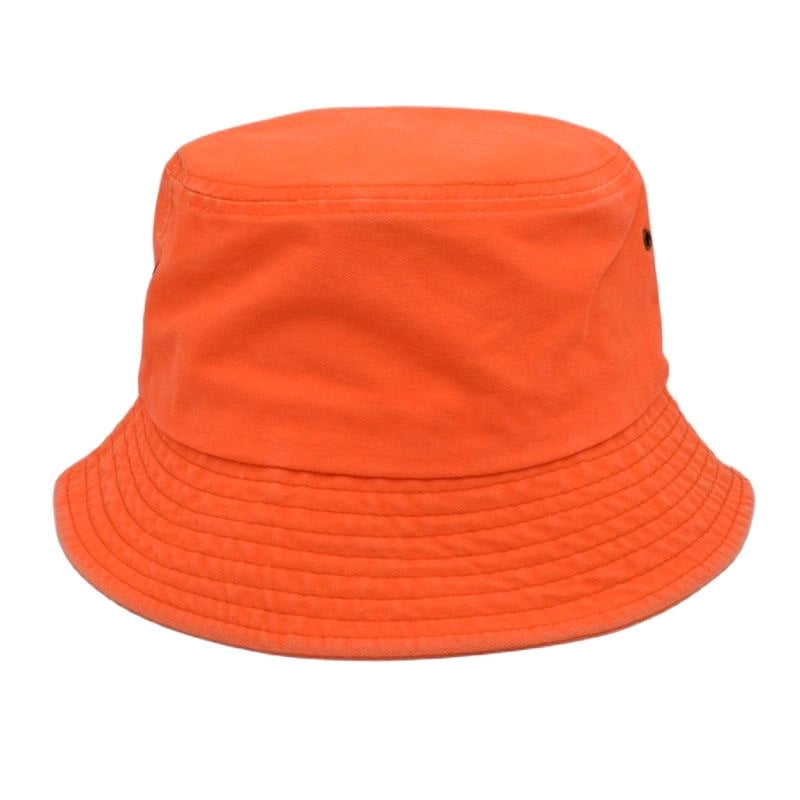 Unisex Minimalist Solid Color Flat Eaves Bucket Hat