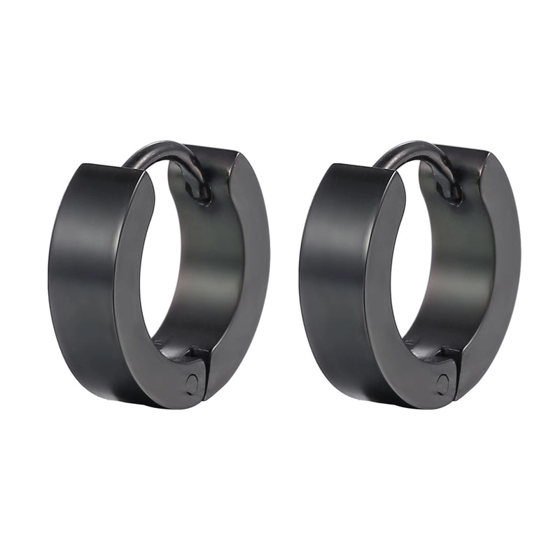 1 Piece Punk Round Plating 201 Stainless Steel 18K Gold Plated Hoop Earrings