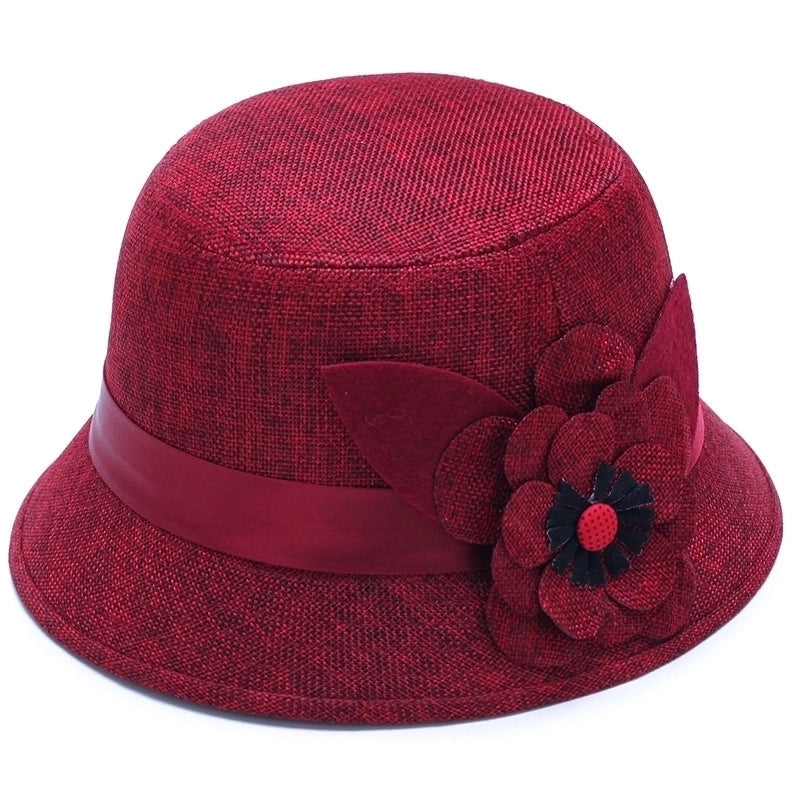 Women's Casual Elegant Retro Flower Wide Eaves Fedora Hat