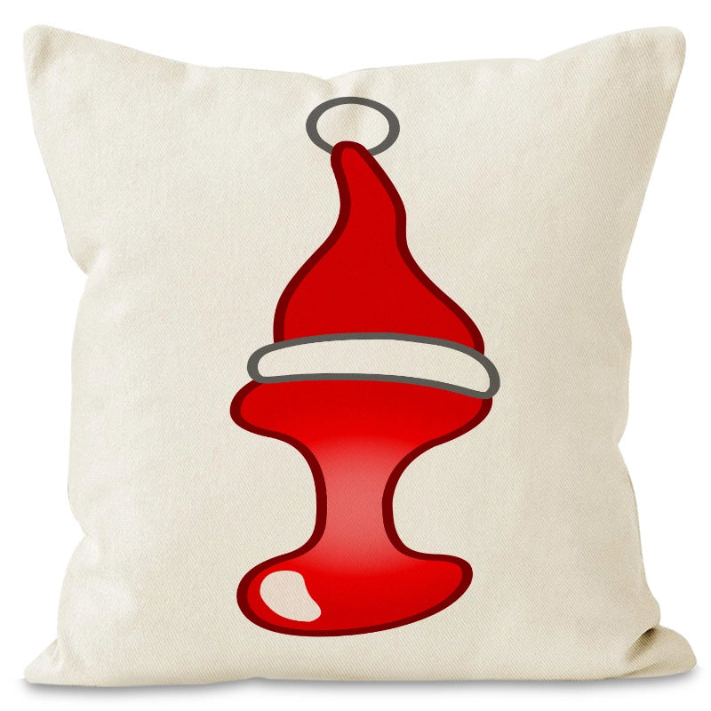 Christmas  Cute Modern Style Christmas Hat Letter Linen Polyester Pillow Cases Couch & Sofa Decor
