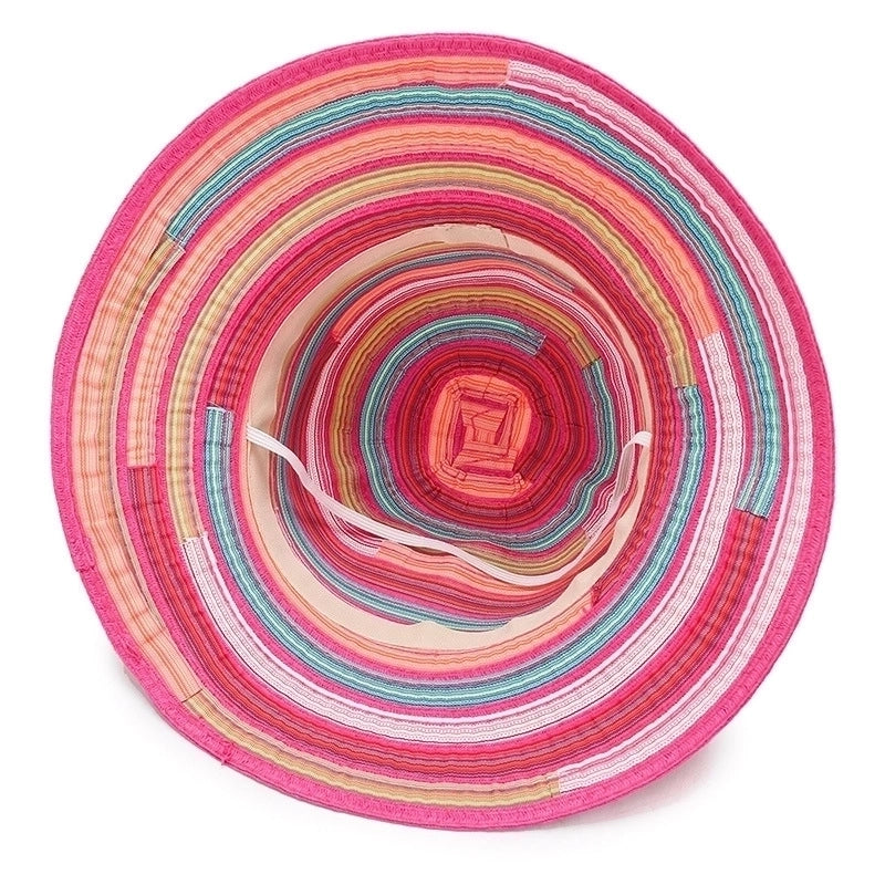 Women's Beach Stripe Big Eaves Straw Hat