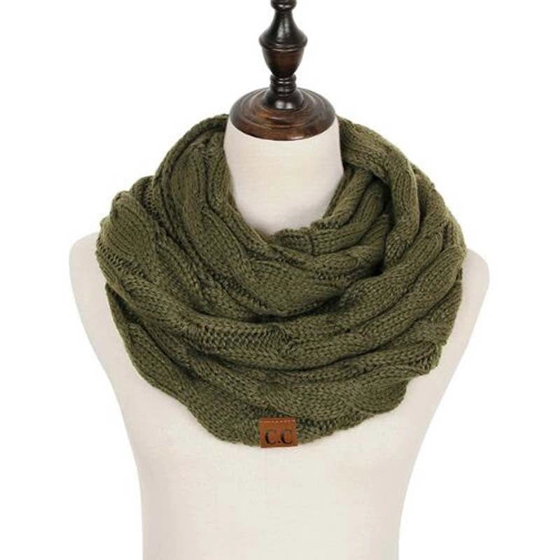 Women's Streetwear Solid Color Knit Scarf