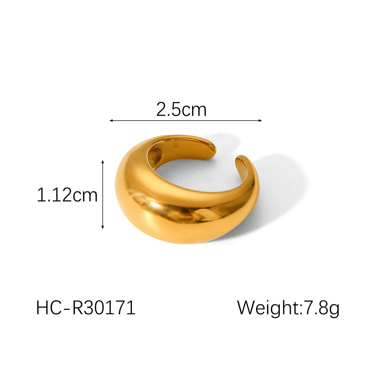 Processing Custom Hand Jewelry Geometric Stainless Steel Open Ring Female Titanium Steel Ring