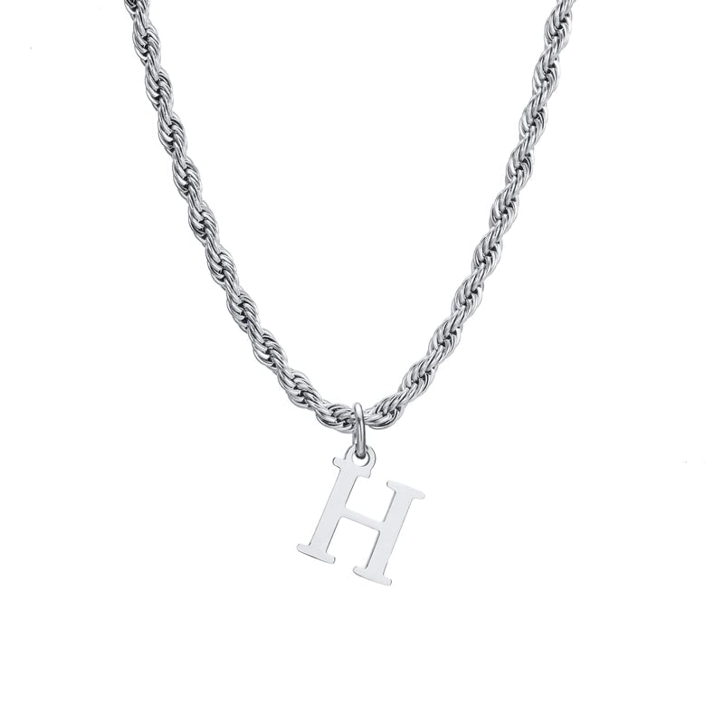 Minimalist Letter Stainless Steel Gold Plated Pendant Necklace