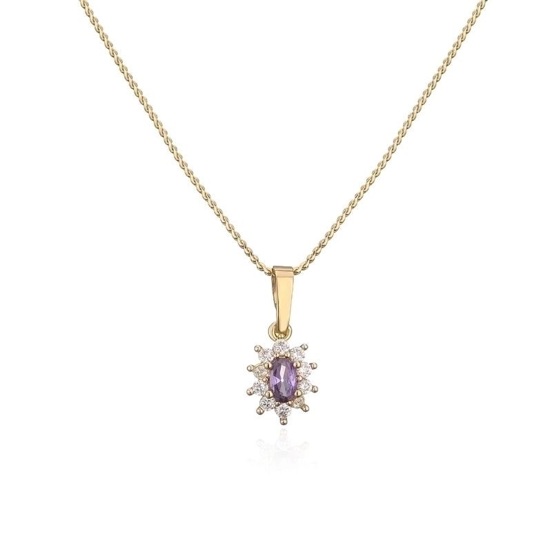 Sweet Geometric Copper Plating Zircon Women's Earrings Necklace 1 Pair