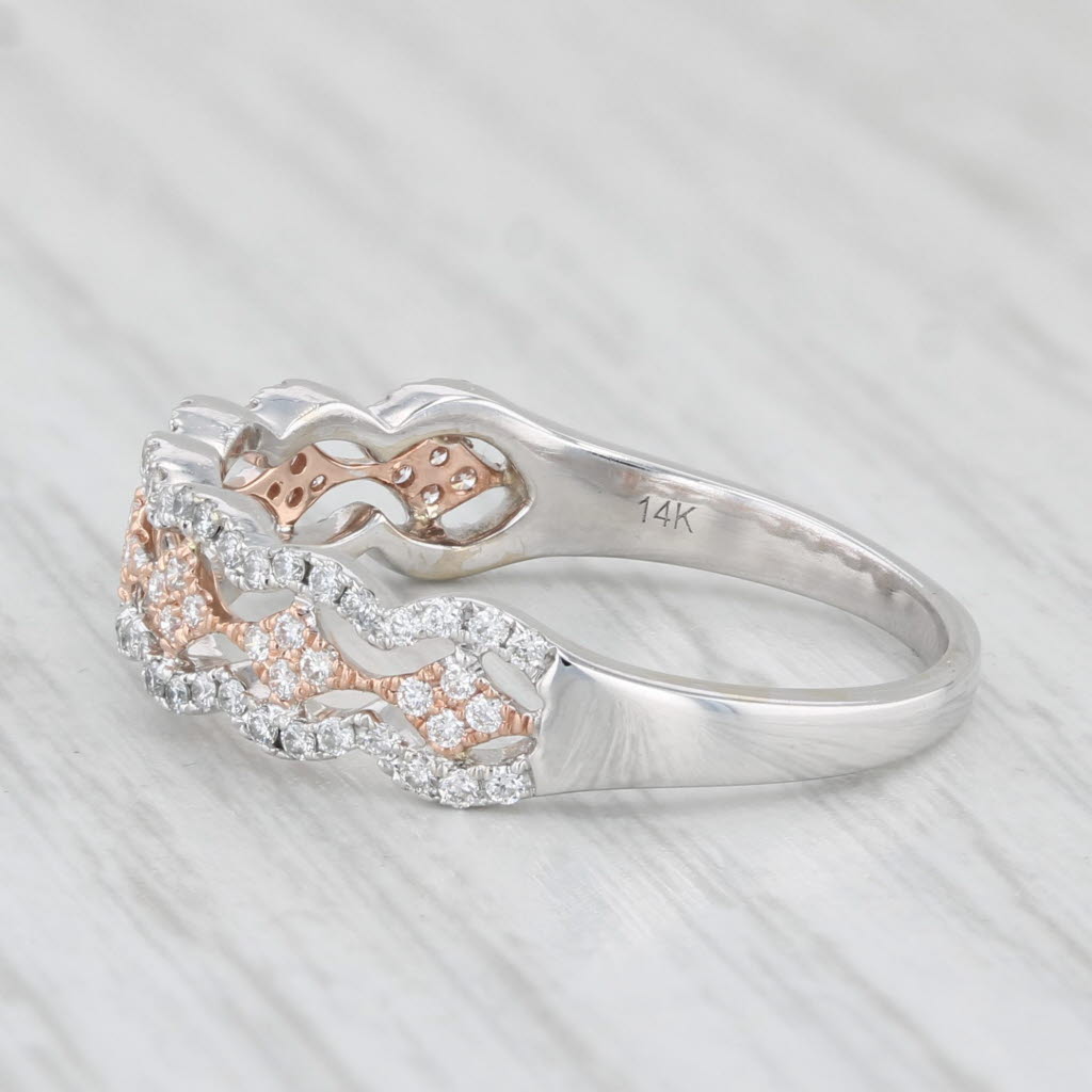 Shane Co Diamond Ring 14k Gold Size 8 Wedding Stackable Band