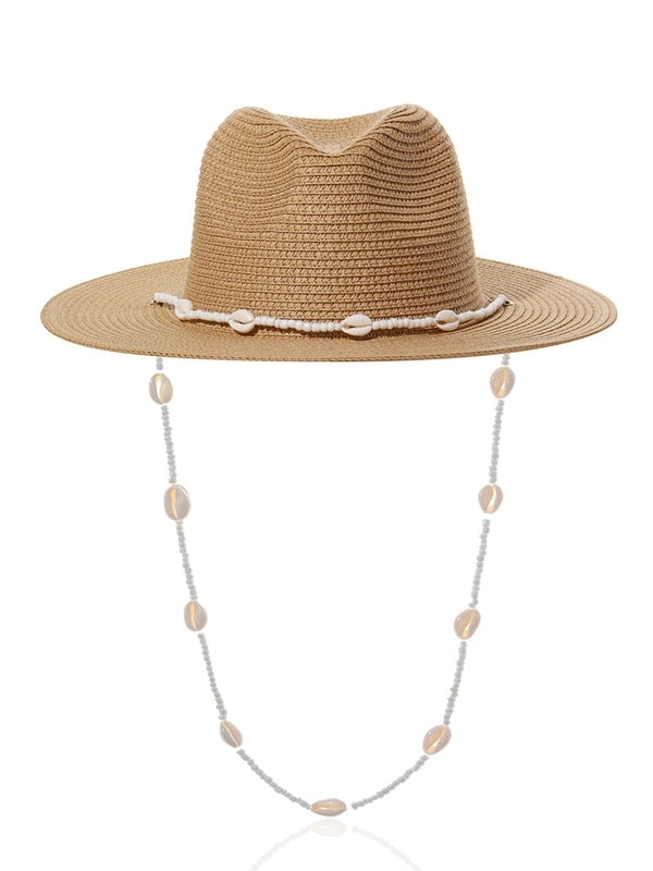 Women's Elegant Minimalist Solid Color Flat Eaves Straw Hat