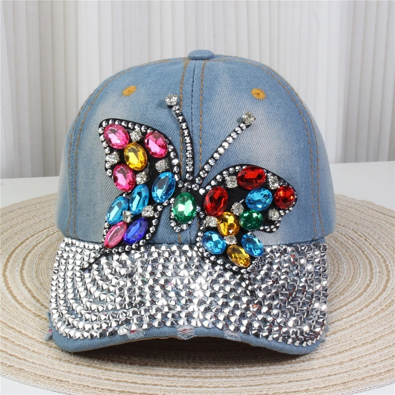 Unisex Minimalist Classic Style Letter Usa Butterfly Curved Eaves Baseball Cap
