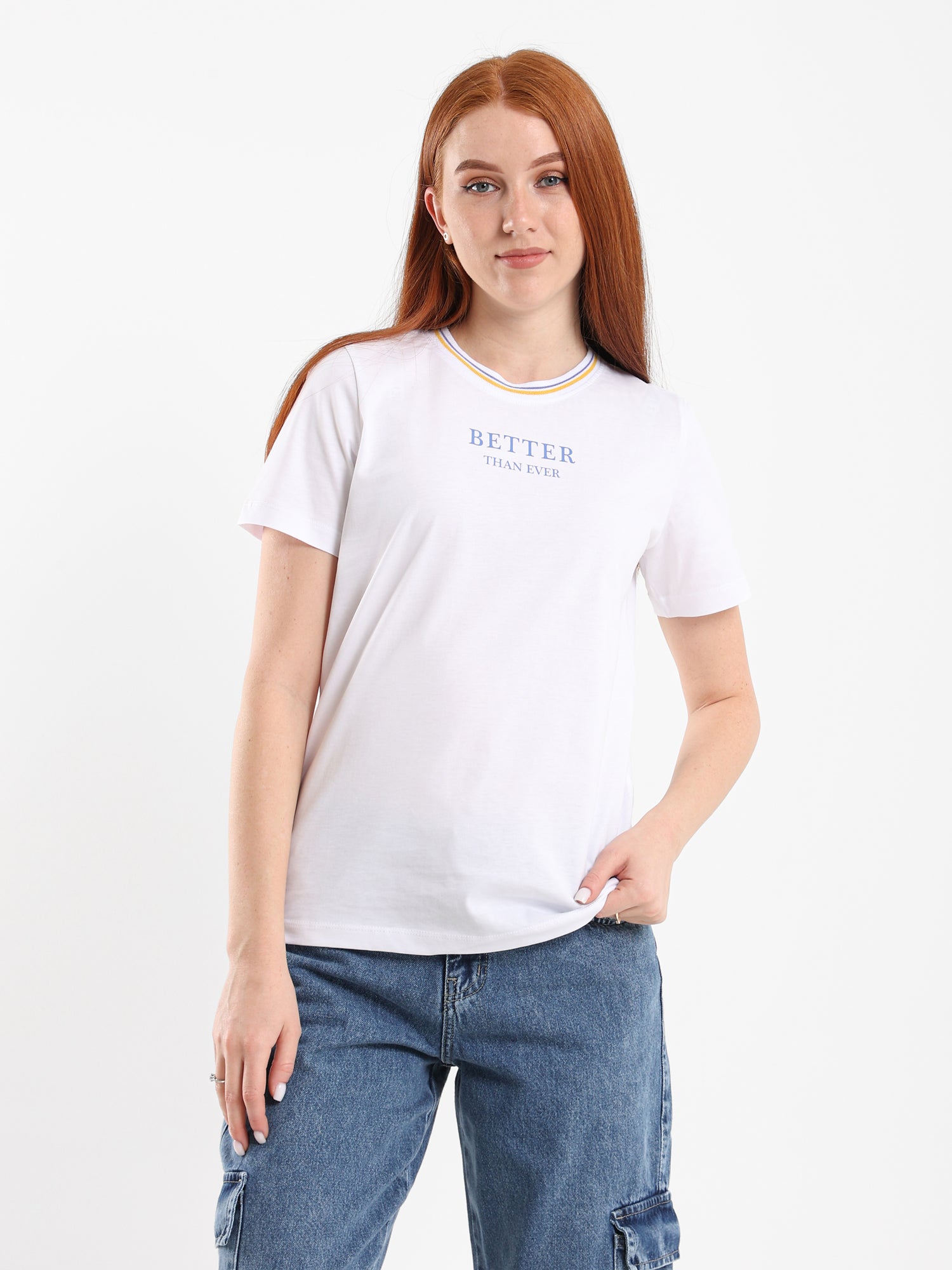 Striped Collar Graphic Tee