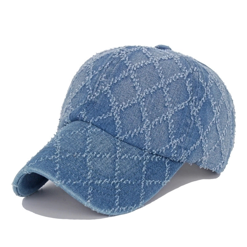 Women's Streetwear Color Block Crochet Lace Curved Eaves Baseball Cap
