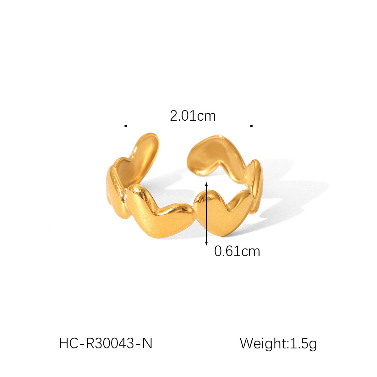 Ring Stripe Circle Geometric Stainless Steel Electroplating Rings