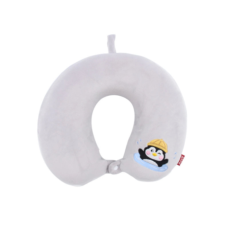 Cartoon Memory Cotton U-shaped Pillow Leisure House Travel Office Neck Pillow Slow Rebound Aircraft Travel Neck Pillow