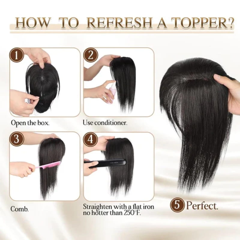 50% Christmas Discount🎅Natural Hair Toppers with Bangs for Women🛒