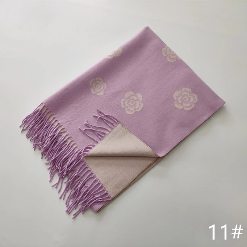 Women's Cute Sweet Printing Imitation Cashmere Polyester Scarf