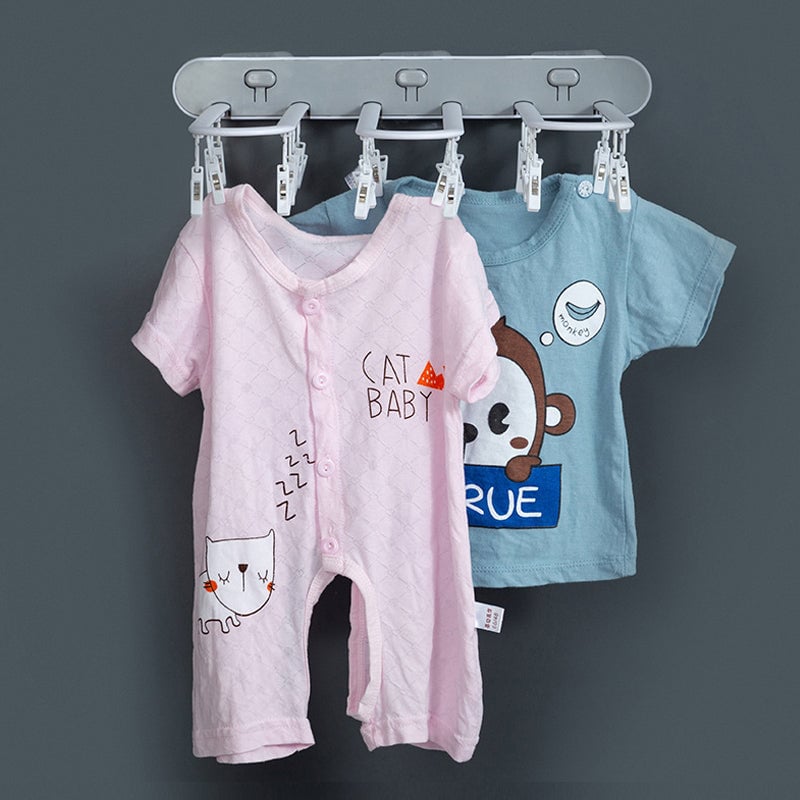 Multi-Clip Hanging Clothes Rack