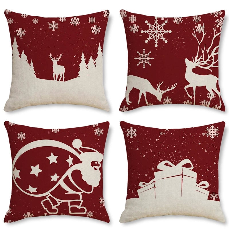 Fashion Letter Elk Polyester Pillow Cases