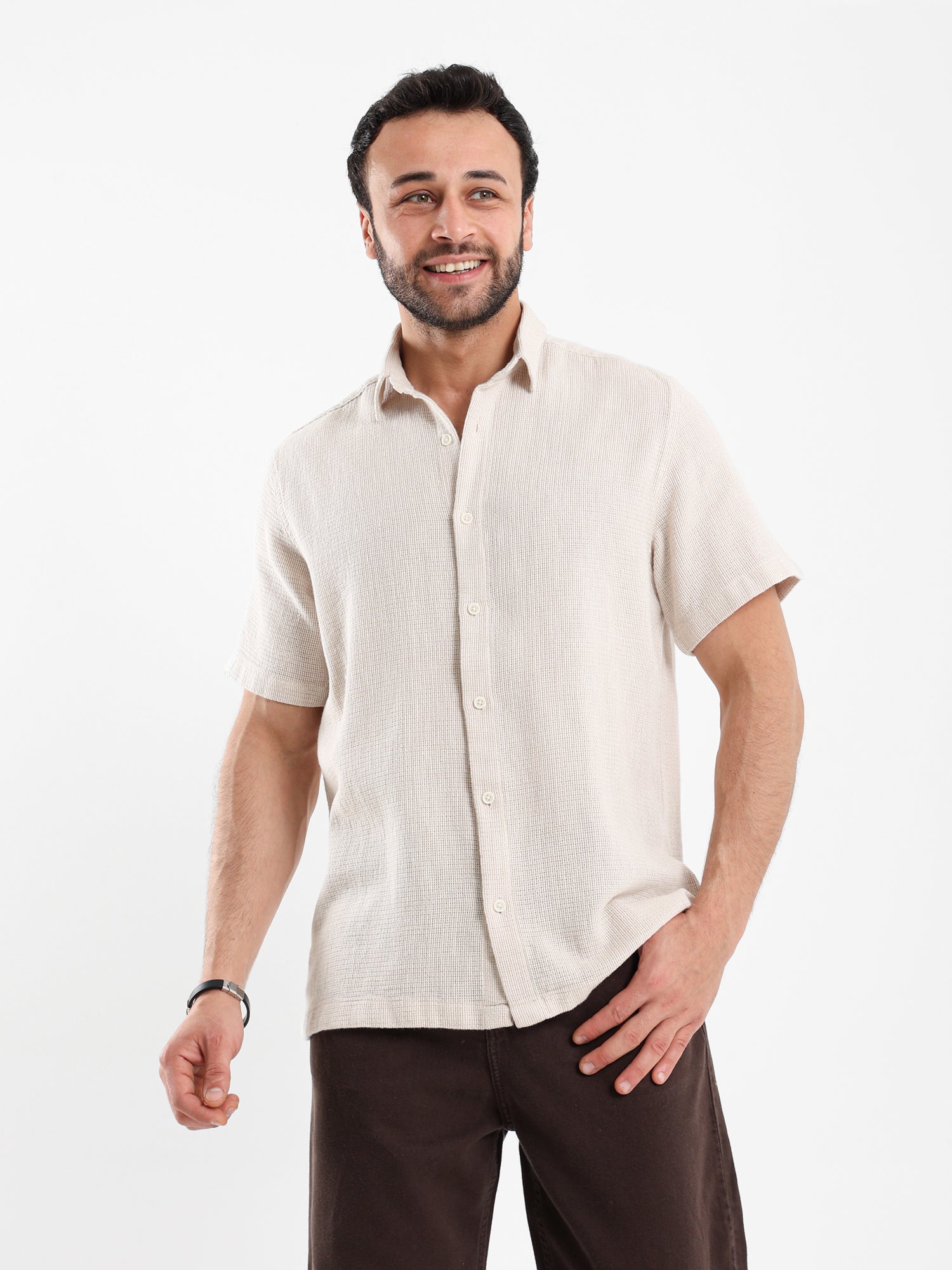 Textured Short Sleeve Shirt