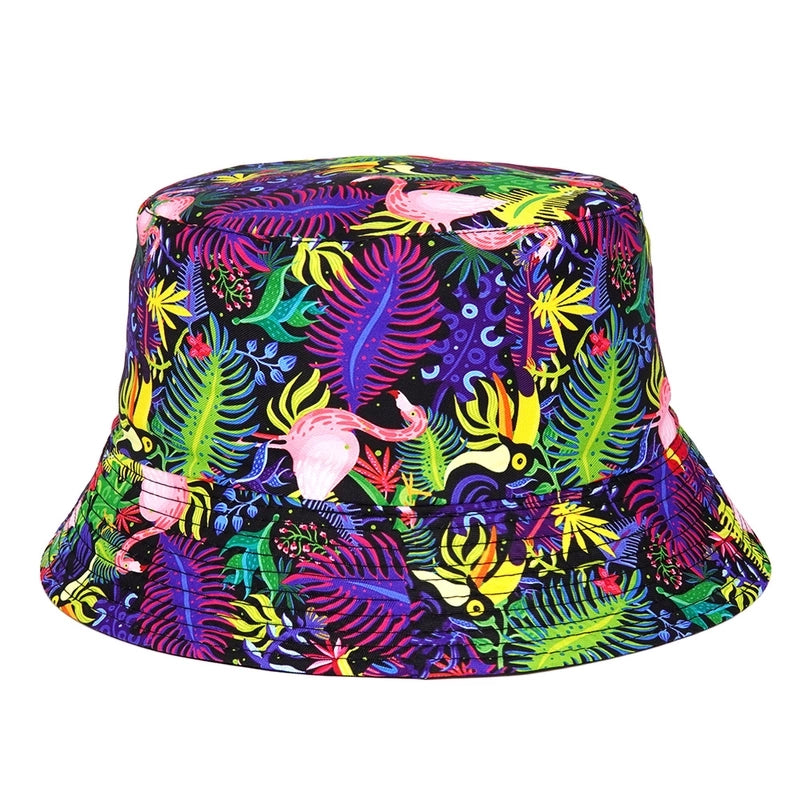Unisex Ig Style Casual Animal Cartoon Leaves Wide Eaves Bucket Hat