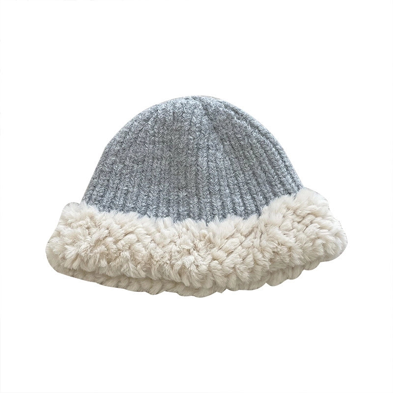 Women's Cute Retro Sweet Solid Color Eaveless Wool Cap